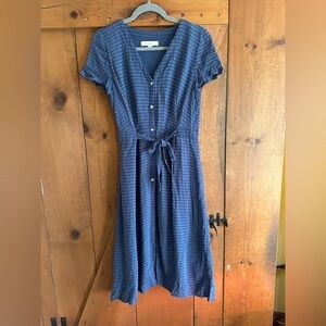 NWOT LOFT Midi Dress with Front Tie Sz 2